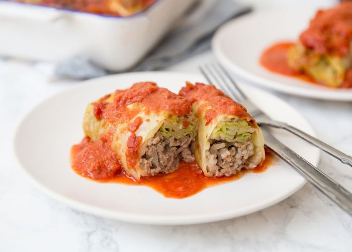 Cabbage Rolls with Beef & Rice