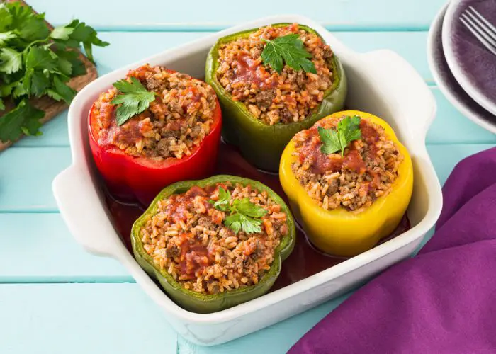 Classic Beef & Rice Stuffed Peppers