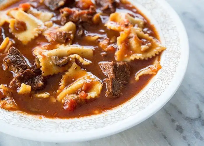 Curried Beef & Bow Tie Pasta